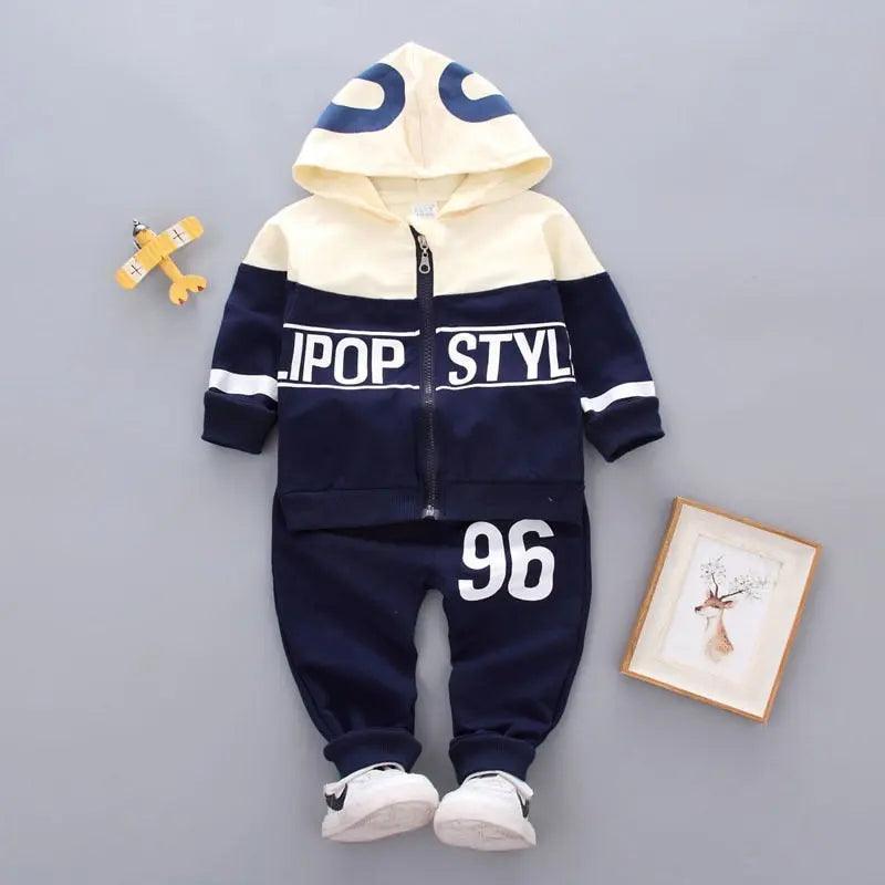 Children Hooded Jacket with Pants 2Pcs