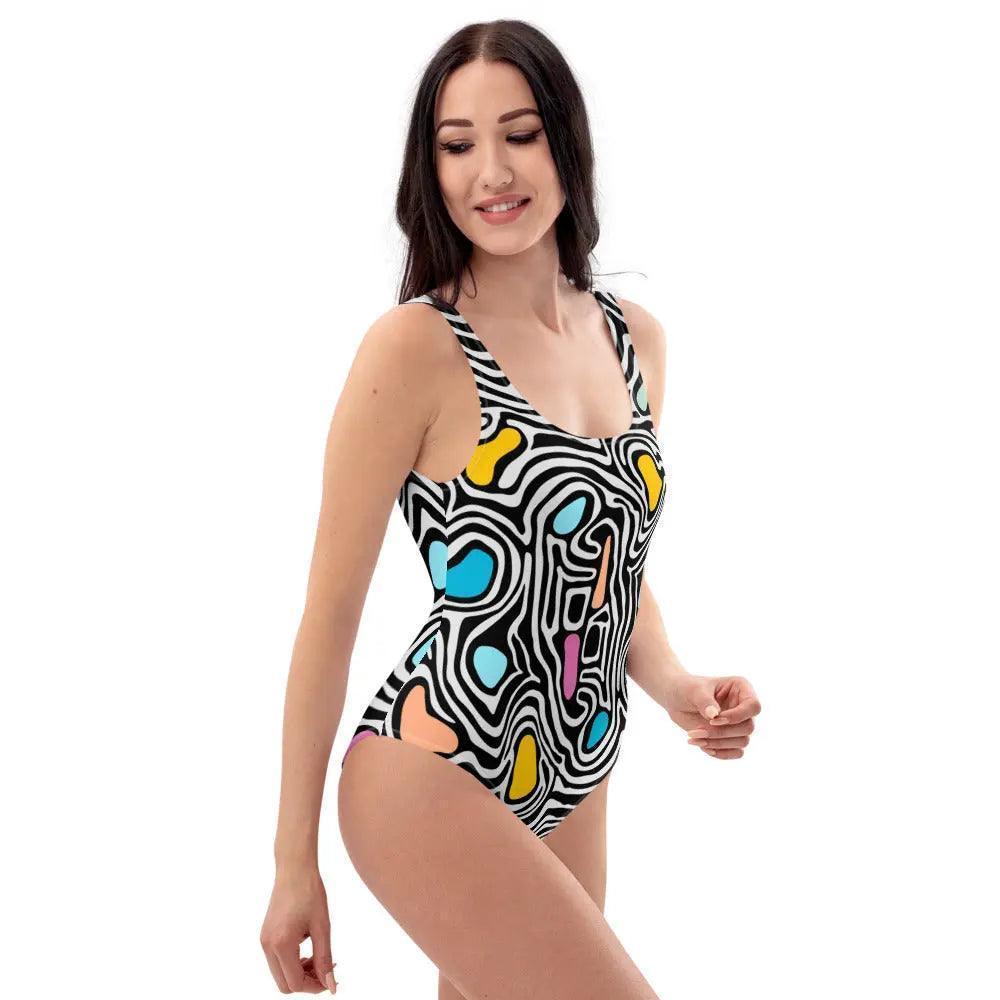 Colorful Paint One-Piece Swimsuit