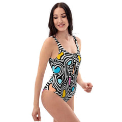 Colorful Paint One-Piece Swimsuit