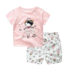 Cotton Baby Sets Leisure Sports Boy T-shirt + Shorts Sets