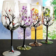 Creative Four Seasons Tree Wine Glass