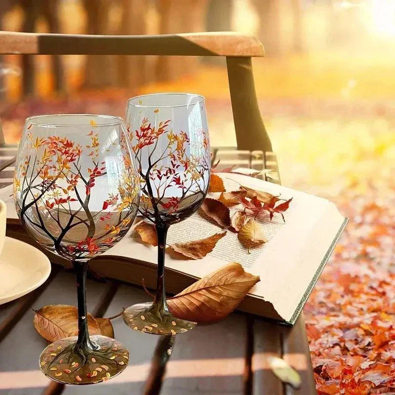 Creative Four Seasons Tree Wine Glass