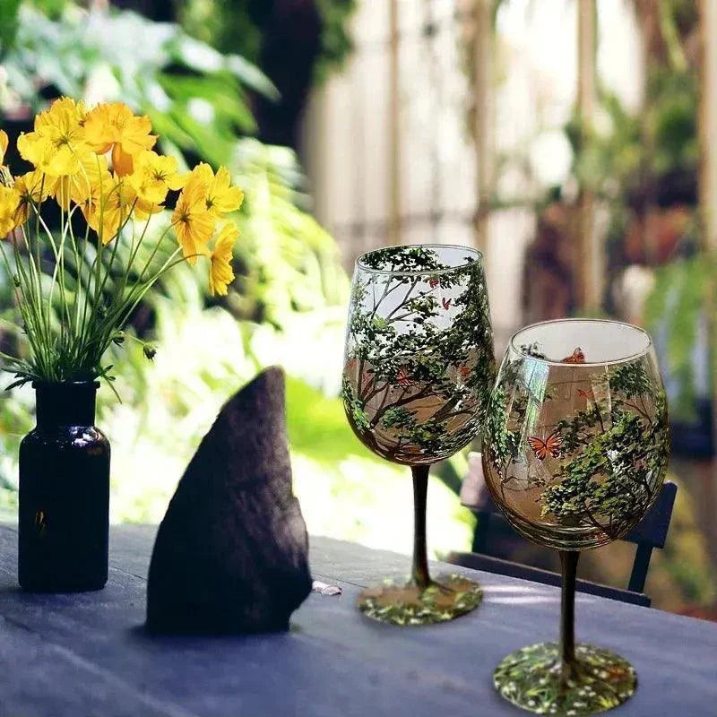 Creative Four Seasons Tree Wine Glass