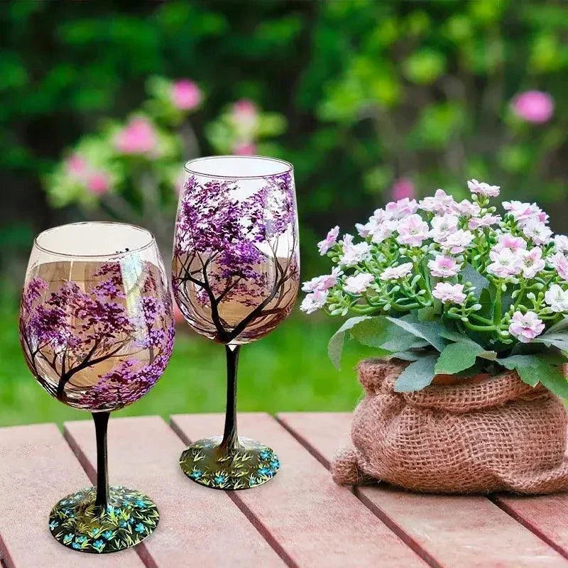 Creative Four Seasons Tree Wine Glass