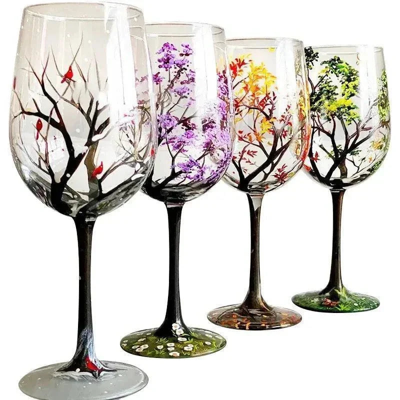Creative Four Seasons Tree Wine Glass
