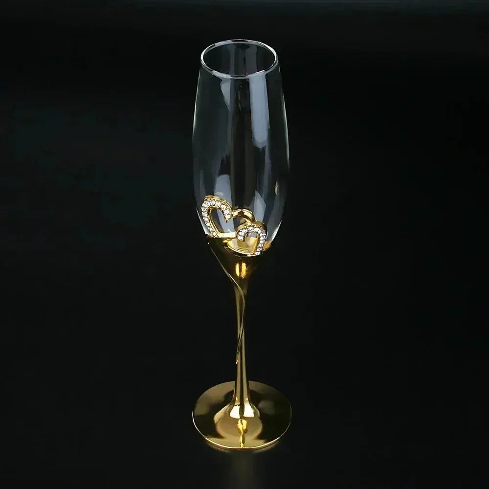 Crystal champagne glasses for wedding