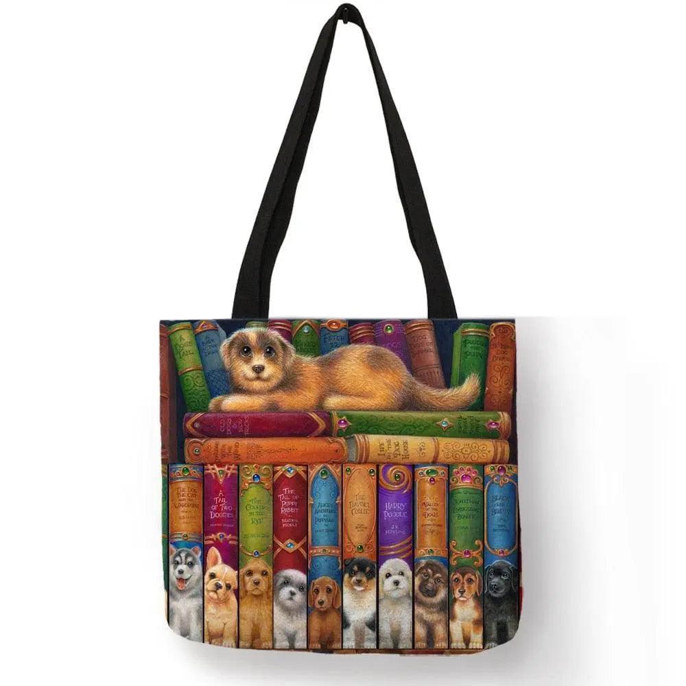 Customize Oil Painting Cat Shopping Bag