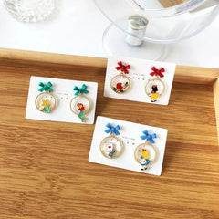 Cute Alice In Wonderland Mermaid Drop Earrings