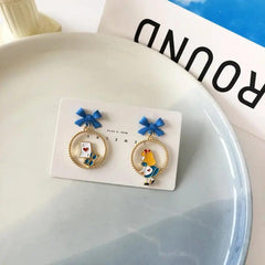 Cute Alice In Wonderland Mermaid Drop Earrings
