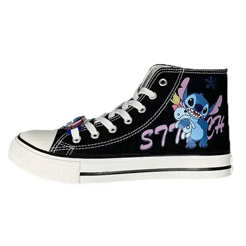 Cute Cartoon Little Monster Pattern Canvas Shoes