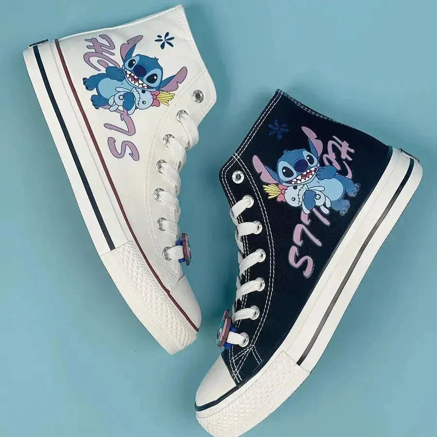 Cute Cartoon Little Monster Pattern Canvas Shoes