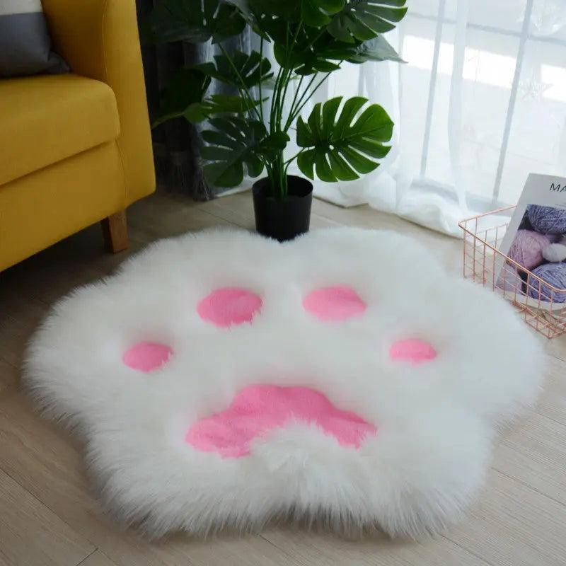 Cute Cat Paw Pattern Soft Plush Carpet