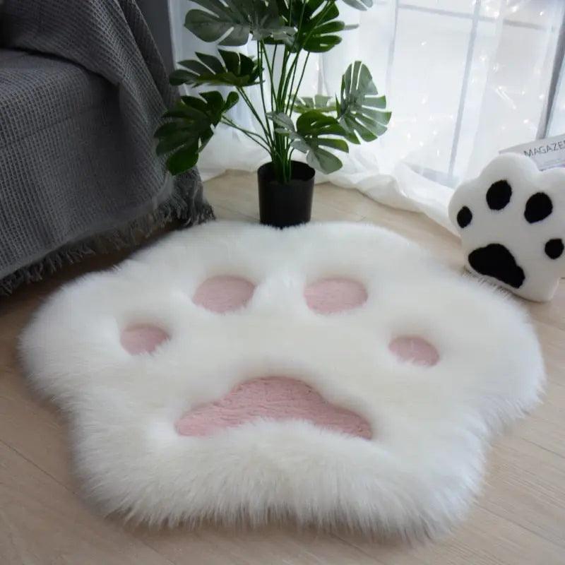 Cute Cat Paw Pattern Soft Plush Carpet