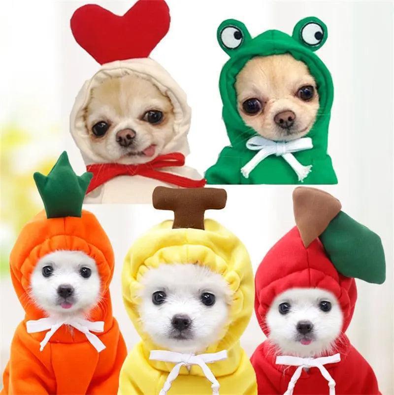 Cute Fruit Dog Clothes for Small Dogs hoodies