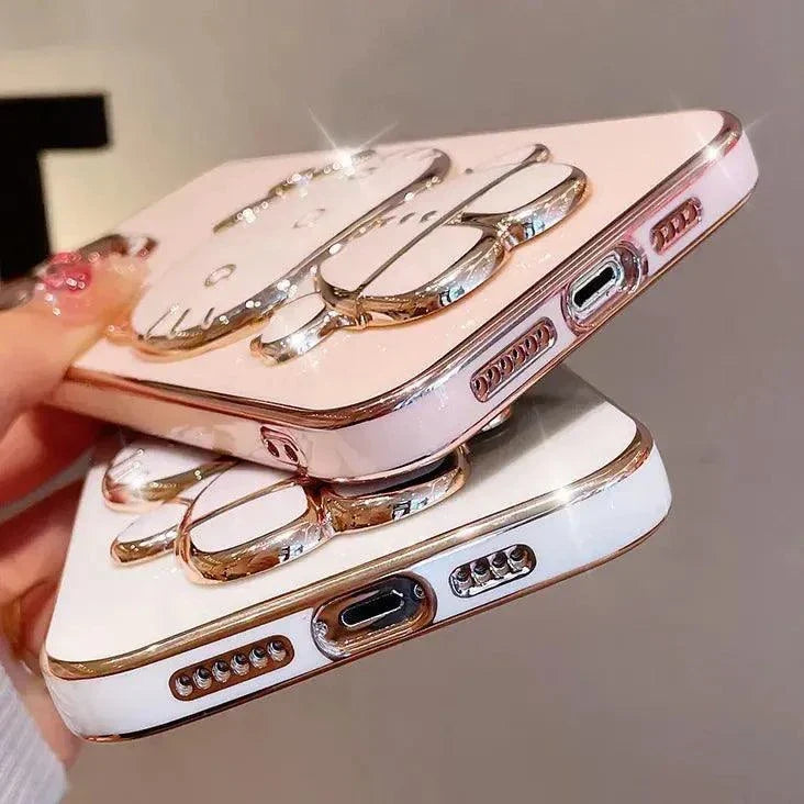 Cute Hello Kitty Mirror Bracket Holder Case For iPhone