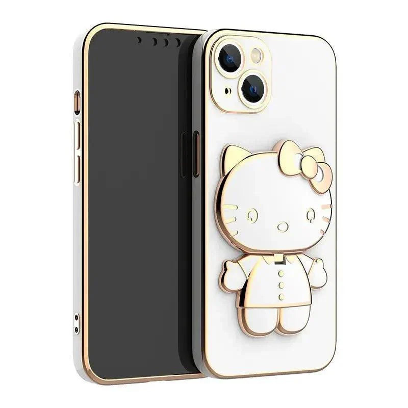 Cute Hello Kitty Mirror Bracket Holder Case For iPhone