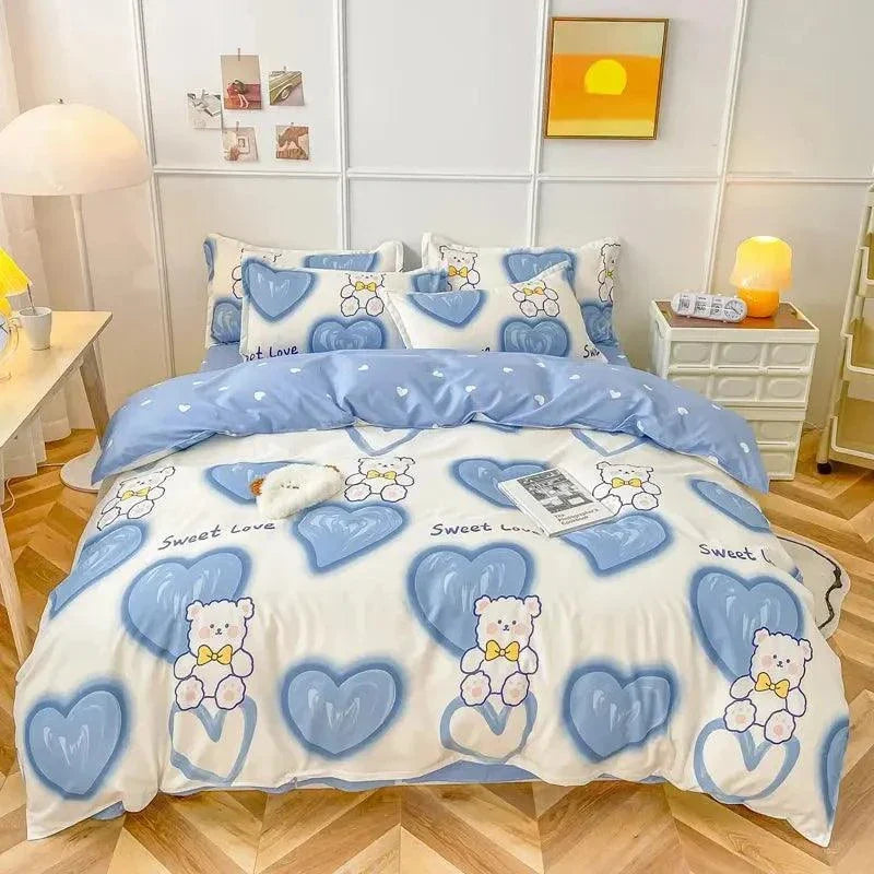 Cute Style Double Bed Sheet Set