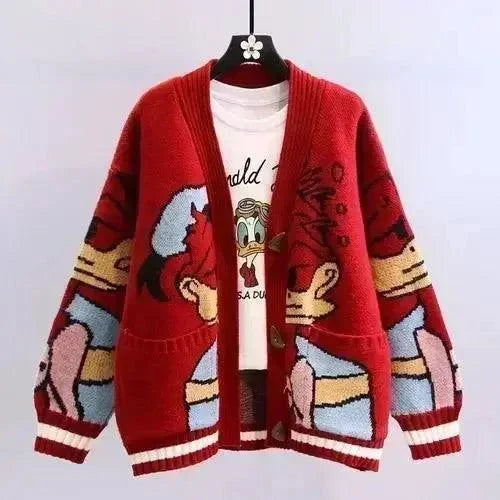 Donald Cartoon Sweaters for Women in Autumn and Winter