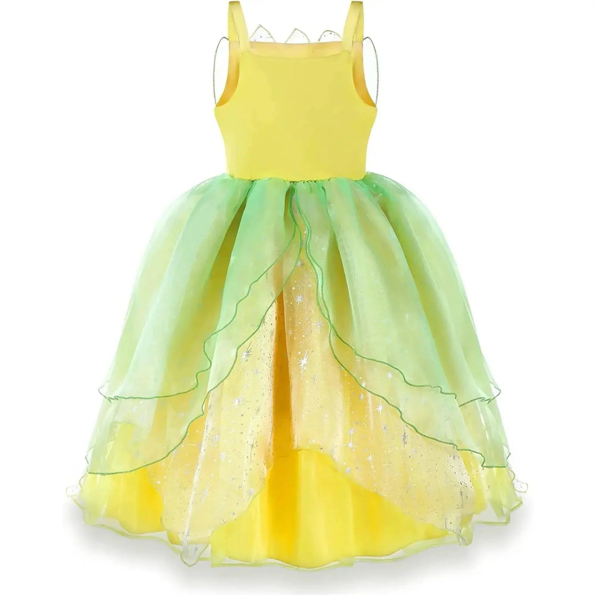Dressy Tiana Princess Ball Gown Green Dress for Children Birthday Party