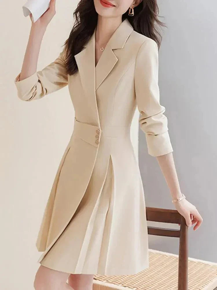 Elegant Blazers Lady Office Slim Classic Dress