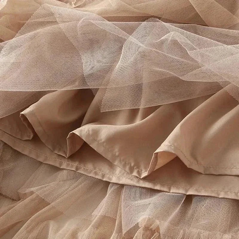 Elegant Elastic Waist Fairy Long A-line Tutu Skirt