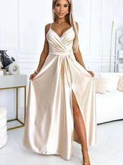 Elegant Maxi Long Satin Evening dress