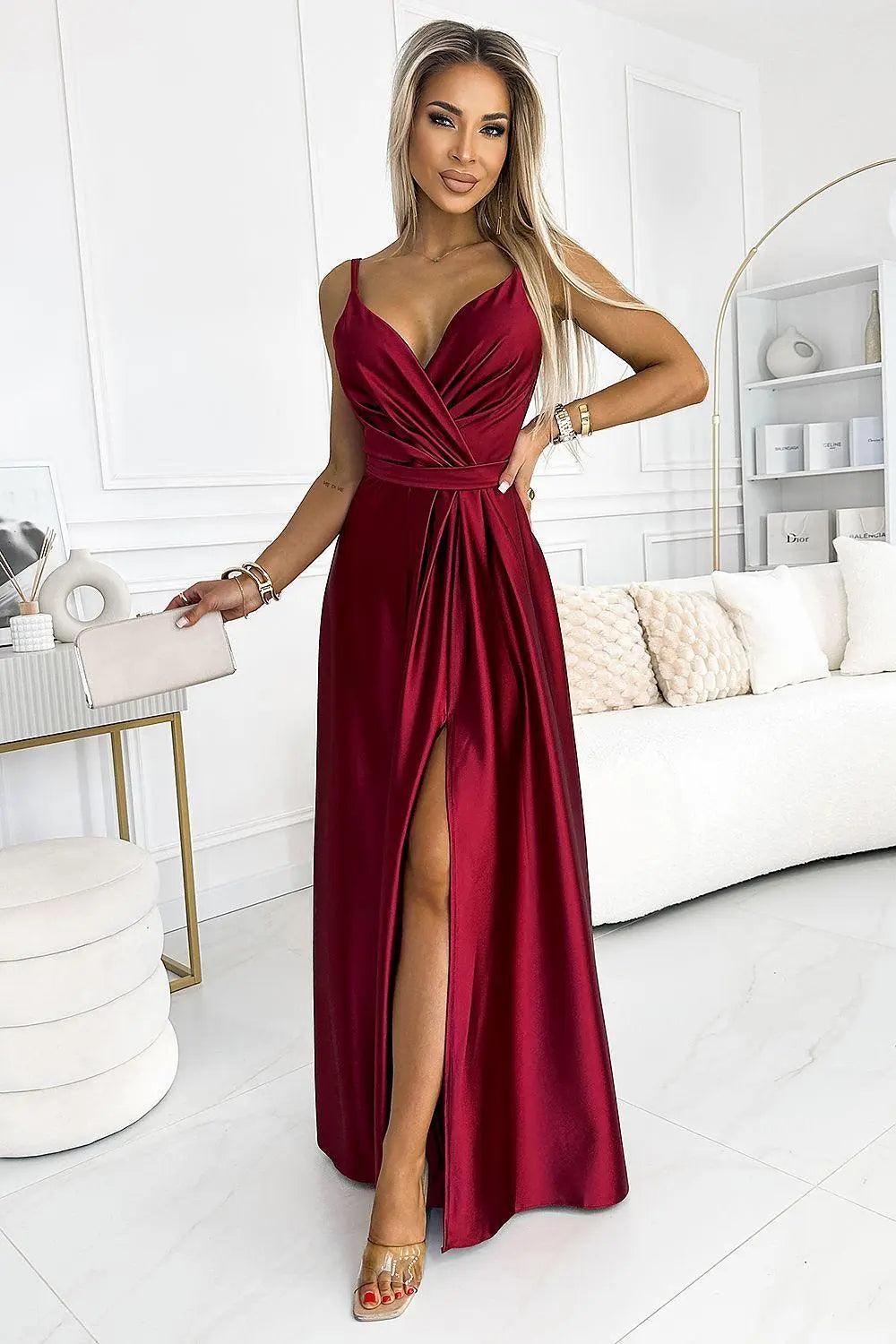Elegant Maxi Long Satin dress
