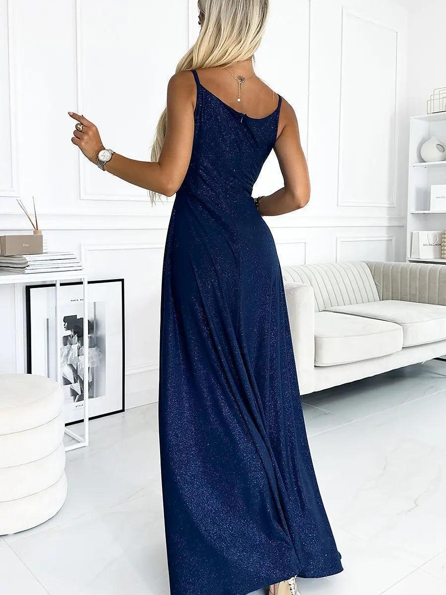 Elegant Maxi glittering Strapless Long dress
