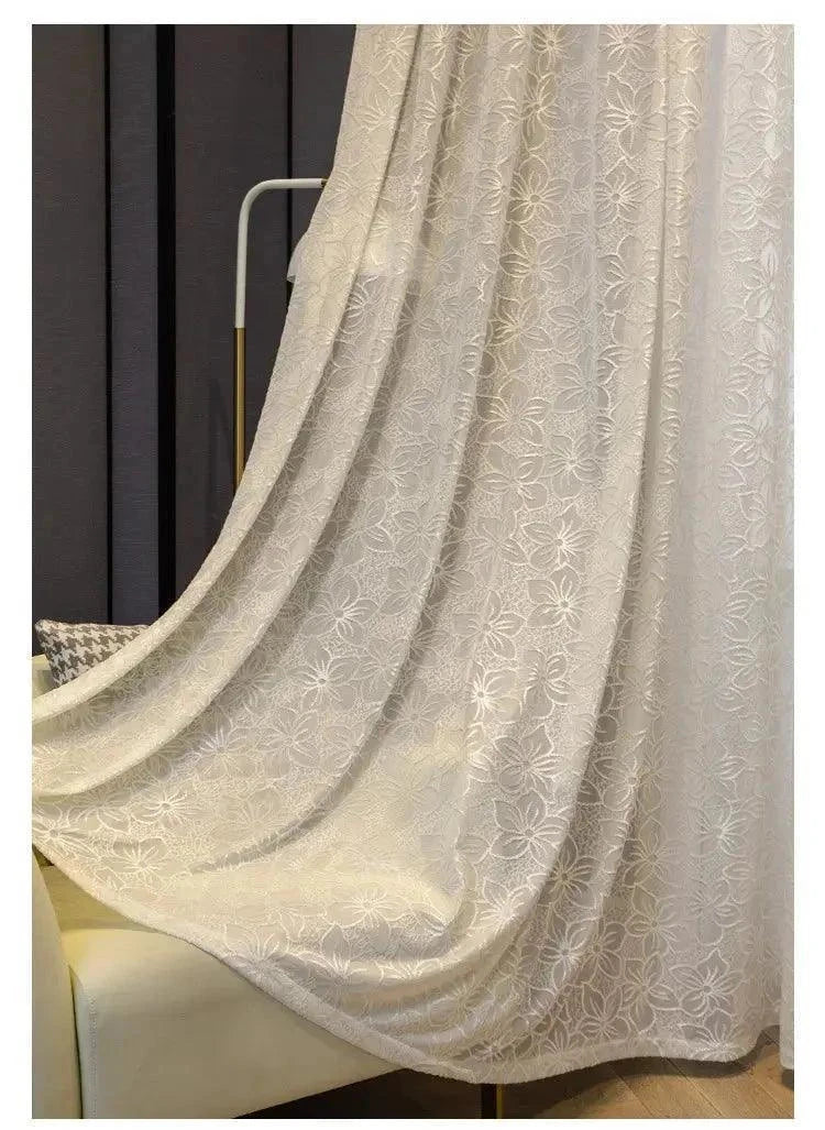 European Luxury White Tulle Sheer Curtains