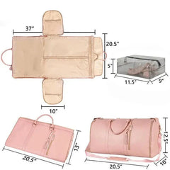 Fashion Large PU Folding Suit Storage Bag