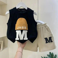 Fashionable Boys T-shirt and Shorts 2-piece Outfits