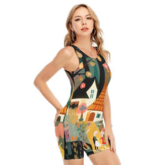Fashionable Women's Sleeveless One-piece Swimsuit