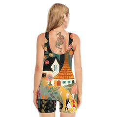 Fashionable Women's Sleeveless One-piece Swimsuit