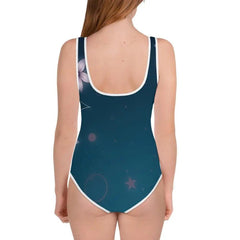 Flowers Print Youth Swimsuit