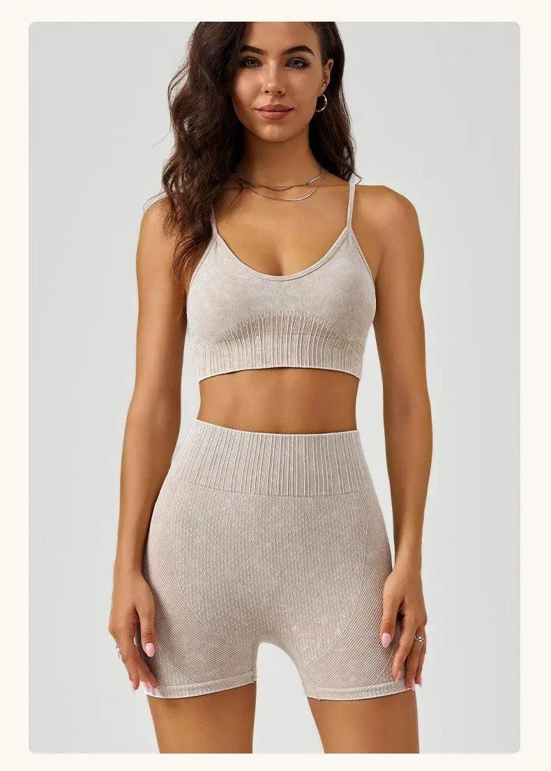 Frosted Exercise Yoga Clothes Suit