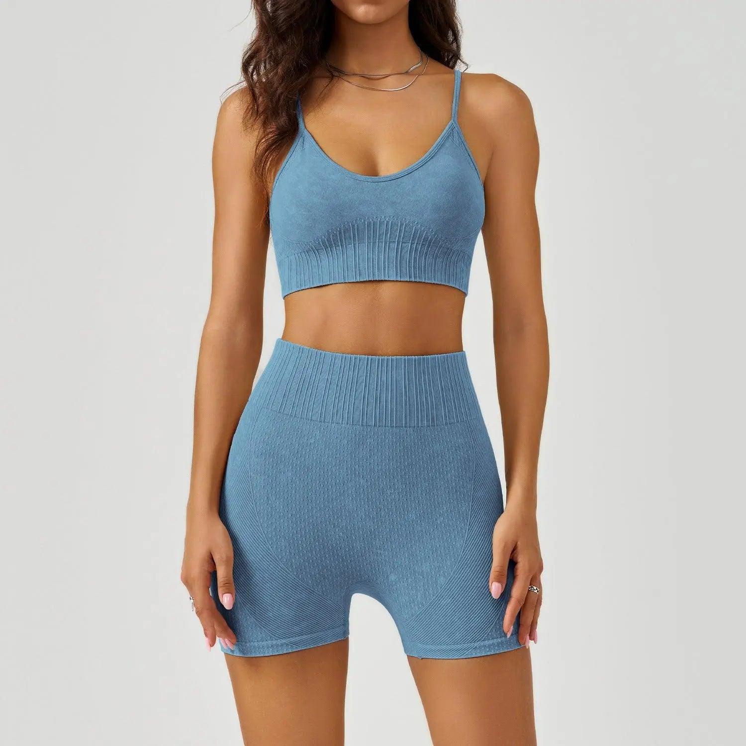 Frosted Exercise Yoga Clothes Suit