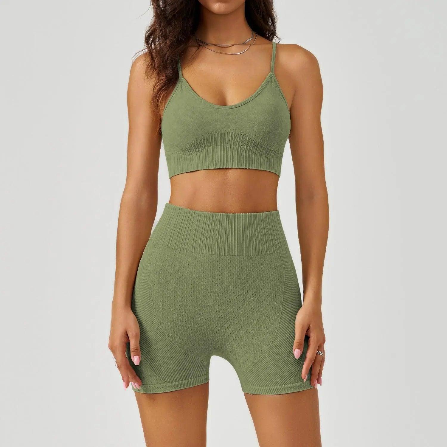 Frosted Exercise Yoga Clothes Suit