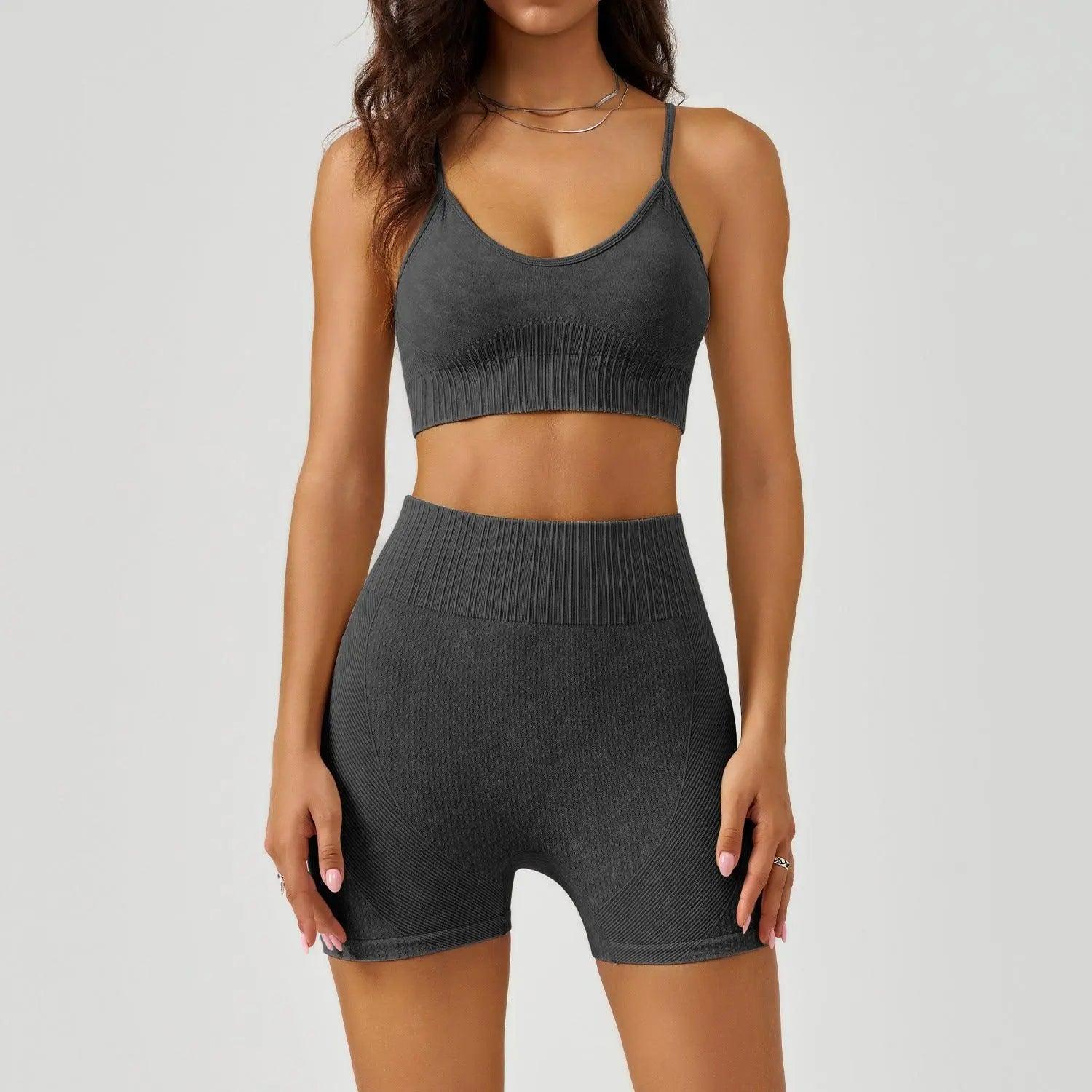 Frosted Exercise Yoga Clothes Suit