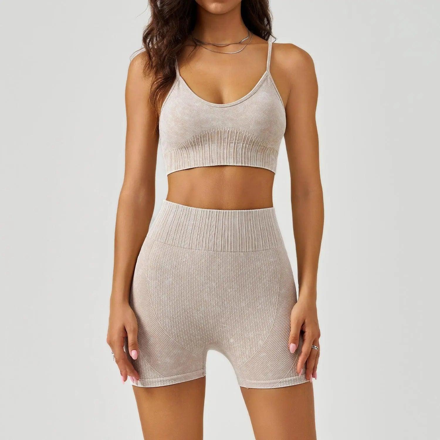 Frosted Exercise Yoga Clothes Suit