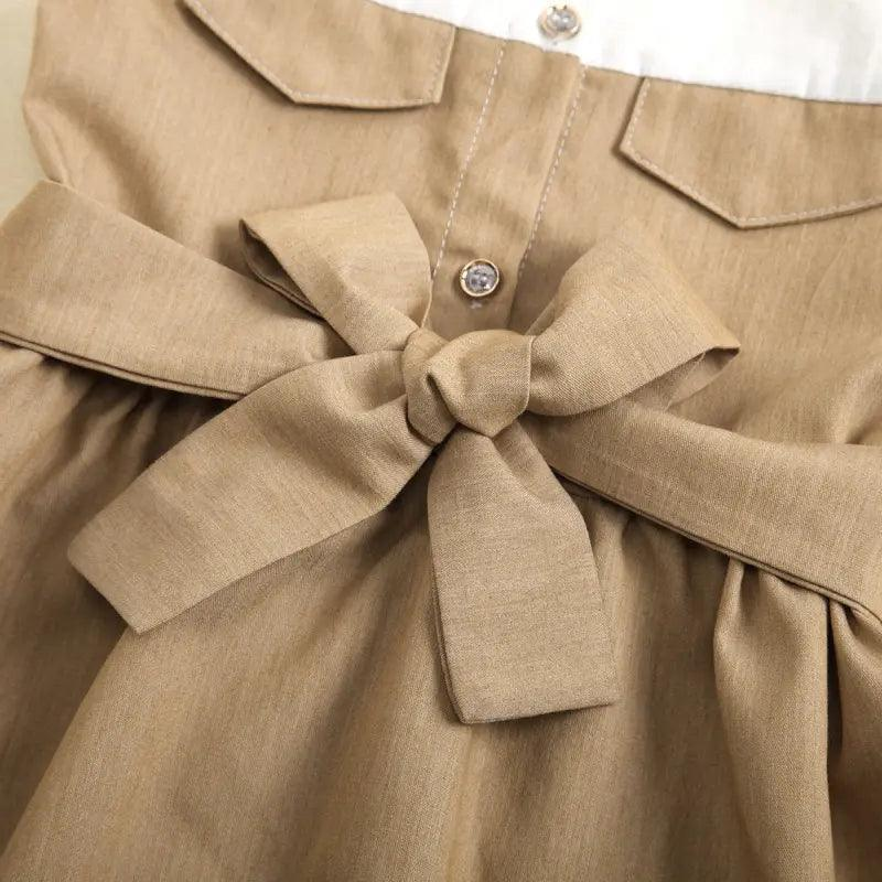 Girls Button-Up Sleeveless Dress