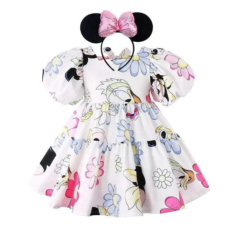 Girls Cartoon Children Summer Casual Dress