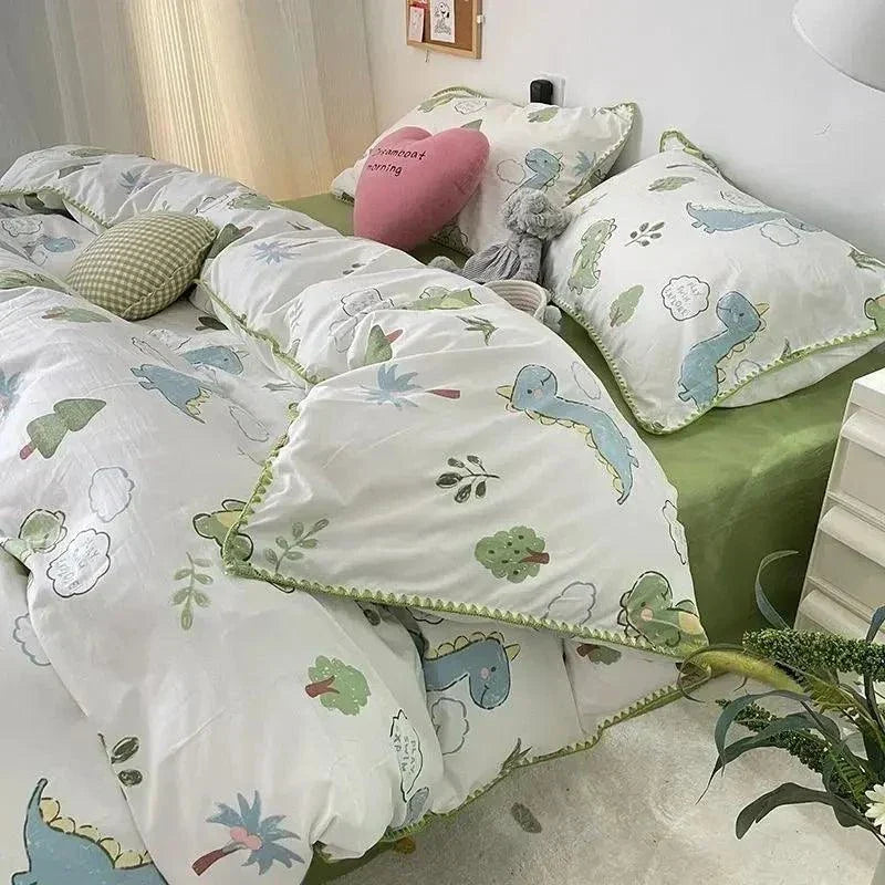 Girls Soft Washed Cotton Bedding Set