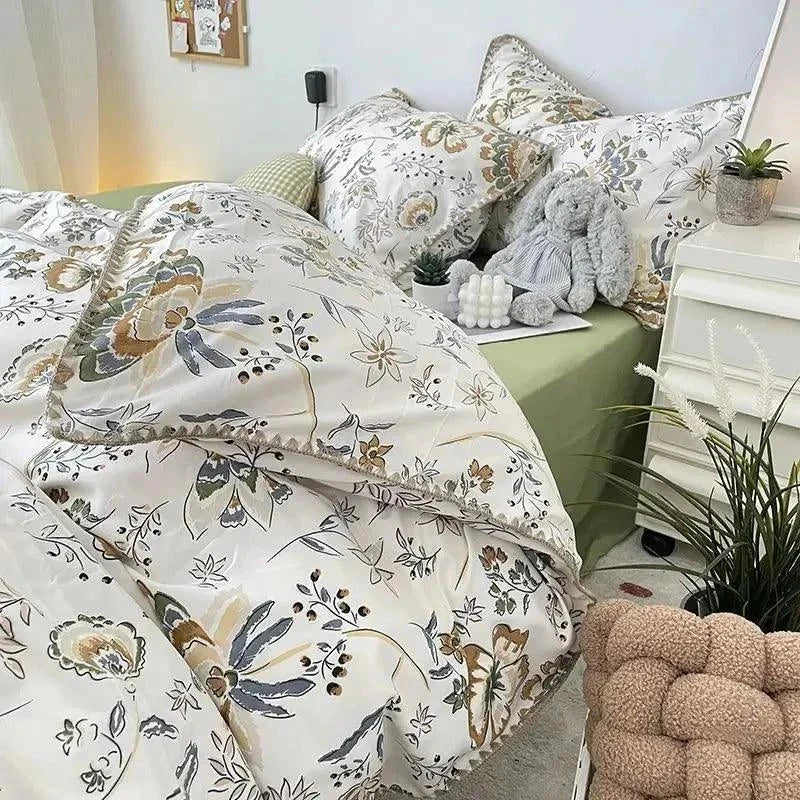 Girls Soft Washed Cotton Bedding Set