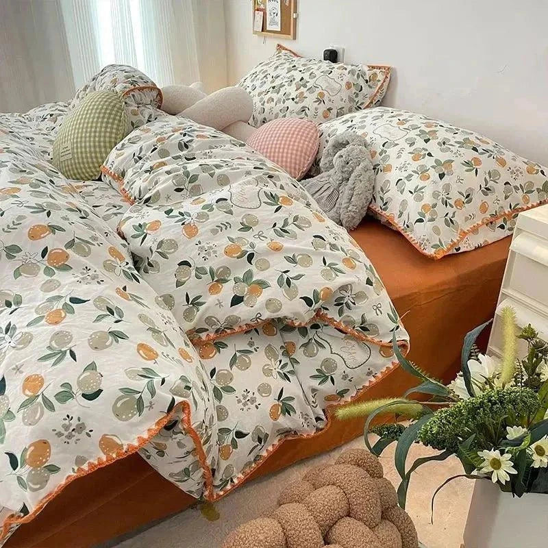 Girls Soft Washed Cotton Bedding Set