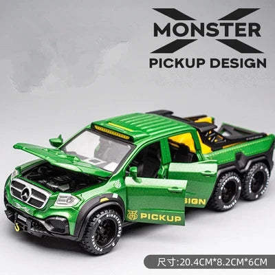 1:28 X-Class 6*6 Wheel Alloy Pickup Car for Gift
