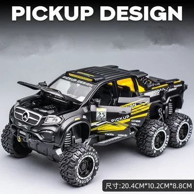 1:28 X-Class 6*6 Wheel Alloy Pickup Car for Gift
