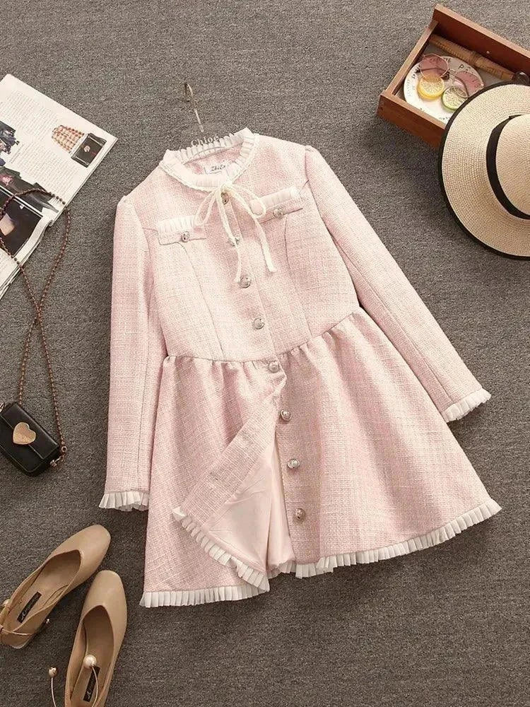 High Quality Small Fragrance Tweed Dresses For Women