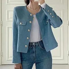 High-end Button Short Slim Korean Style Coats