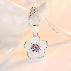 Cherry Blossoms Necklace for Gift