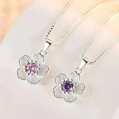 Cherry Blossoms Necklace for Gift